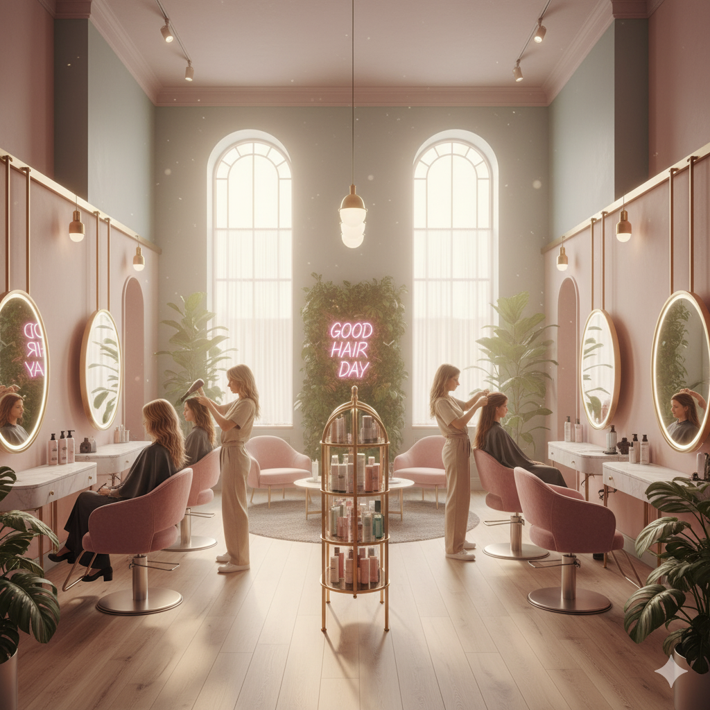 Barber working in a modern shop